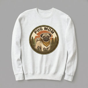 Conjunto de Mãe Pug Camiseta de Mãe de Cachorro Pu