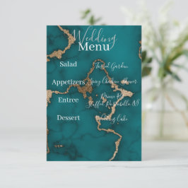 Conjunto de Menu Kintsugi Dourado com Mármore Ágat