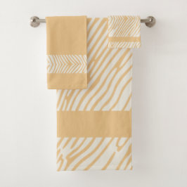 Conjunto de mostarda ondulada