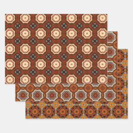 Conjunto de Padrão Étnico Africano Sem Costura da 