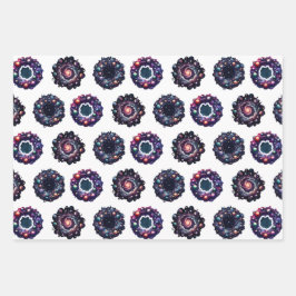 Conjunto de Papel de Embalagem de Natal Galáctico