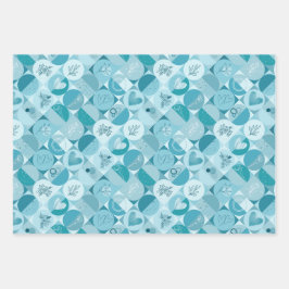 conjunto de papel de empacotamento de 3 folhas de