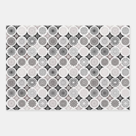 conjunto de papel de empacotamento de 3 folhas de