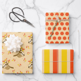 Conjunto de papel de empacotamento em árvore