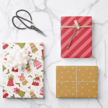 Conjunto de papel de enrolamento de Natal dos Bell