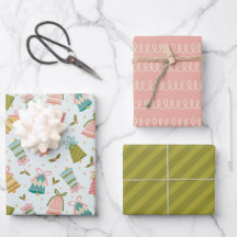 Conjunto de papel de enrolamento de Natal dos Bell
