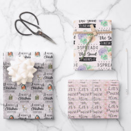 Conjunto de papel de moldagem de natal com aquarel