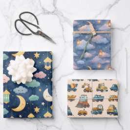 Conjunto de Papel de Presente de Bebê Islâmico 3 D