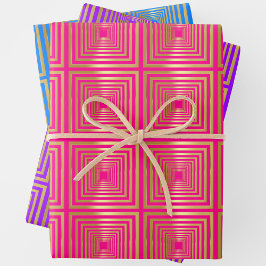 Conjunto de papel para enrolamento de ouro lilás a