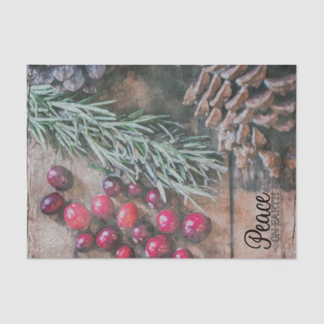 Conjunto de Papel Tecido (2) Paz na Terra (Frente )