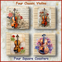 CONJUNTO DE PÉS DE COPO (4) - Quarteto de Violino
