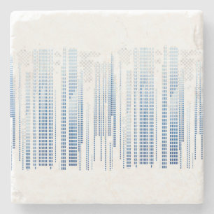 Conjunto de porta-copos abstrato azul - Bebida geo