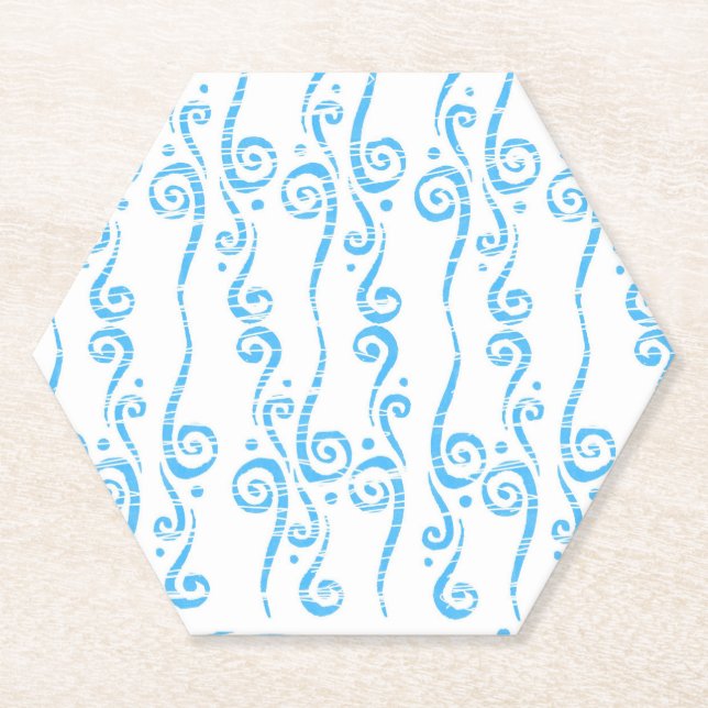Conjunto de Porta-Copos Blue Swirls (Frente)
