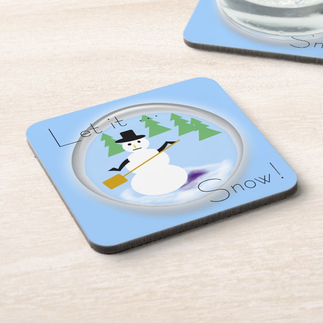Conjunto de Porta-Copos - Boneco de Neve Removendo (Left Side)