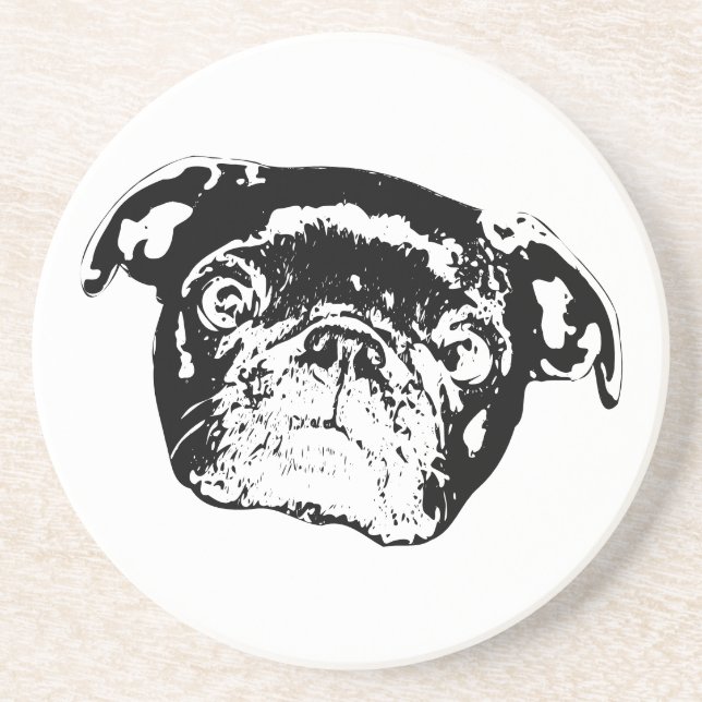Conjunto de Porta-copos Bright Pug (Frente)
