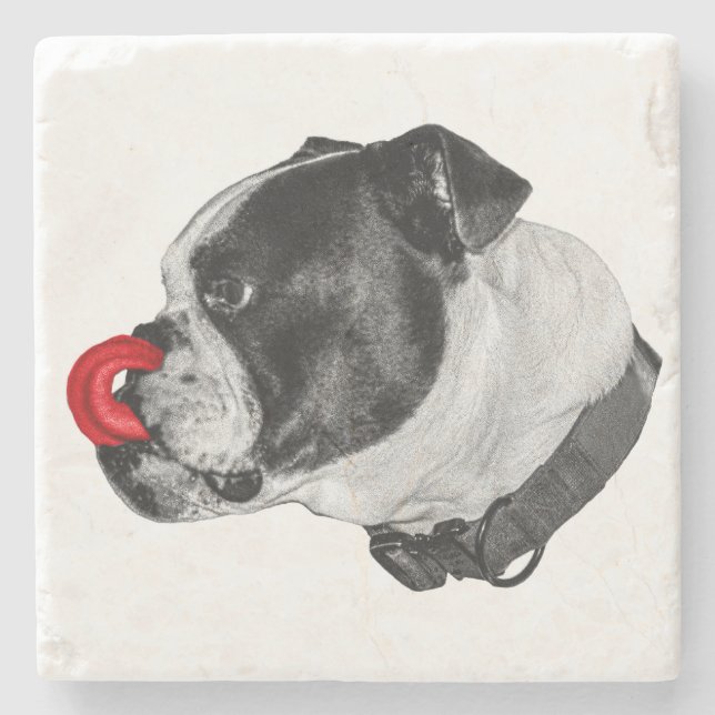 Conjunto de Porta-copos Bulldog com Destaque Verme (Frente)
