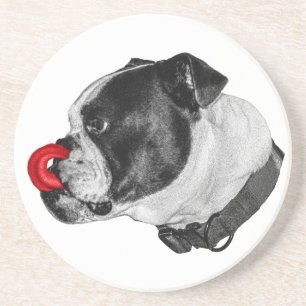 Conjunto de Porta-copos Bulldog com Destaque Verme