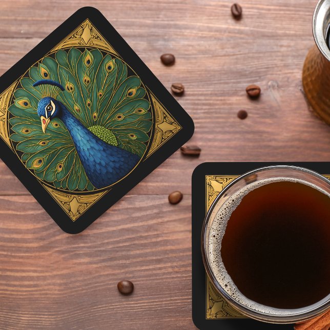 Conjunto de Porta-Copos da Elegant Peacock Beverag (Criador carregado)