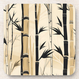 Conjunto de Porta-Copos de Bambu Art Déco