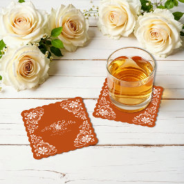 Conjunto de Porta-Copos de Casamento Burnt Orange