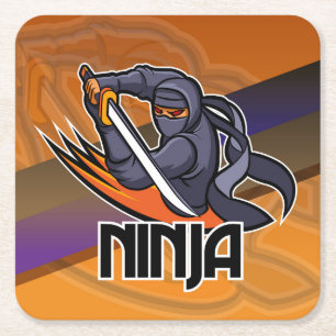 Conjunto de Porta-copos de Desenho do Ninja Guerre