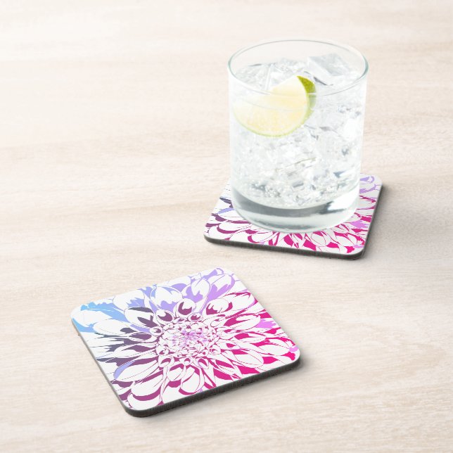 conjunto de porta-copos de flor de dália (Lado Direito)