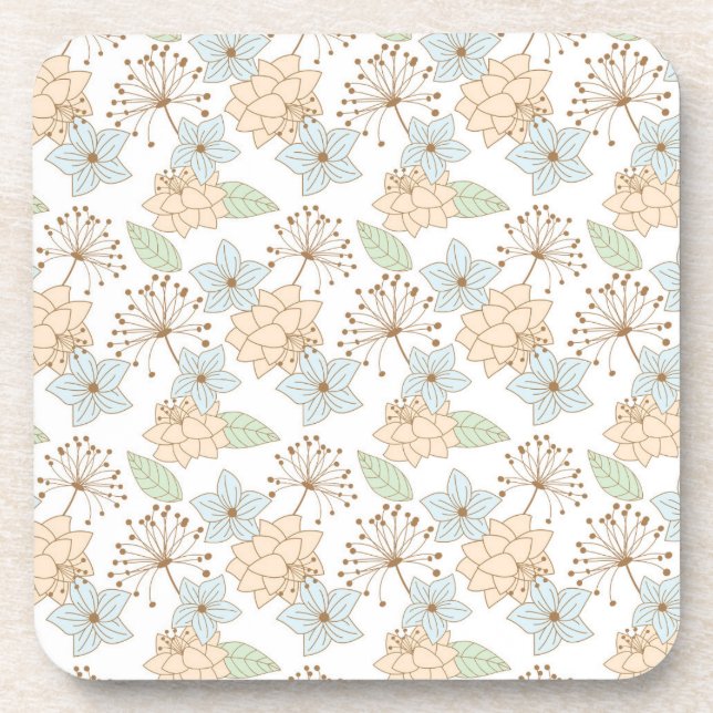 conjunto de porta-copos de flores de primavera (Frente)