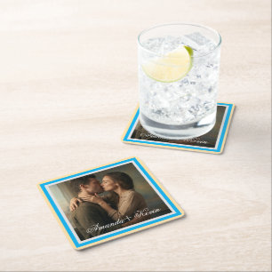 Conjunto de Porta-Copos de Papel com Foto de Casal