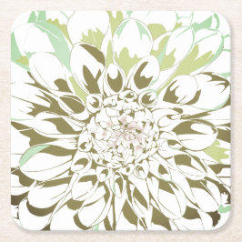 conjunto de porta-copos de papel de flor de dália