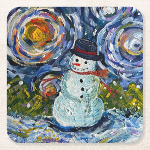 Conjunto de porta-copos de papel Homem de Neve