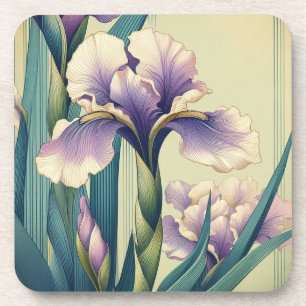 Conjunto de porta-copos de plástico duro Art Deco 