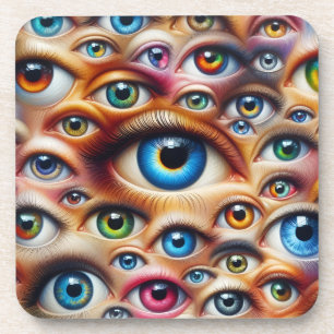 Conjunto de Porta-Copos de Plástico Duro com Olhos