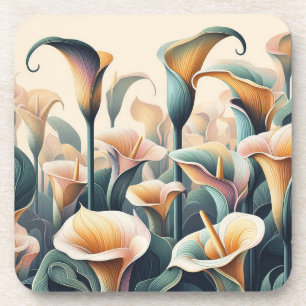 Conjunto de porta-copos de plástico rígido Art Dec