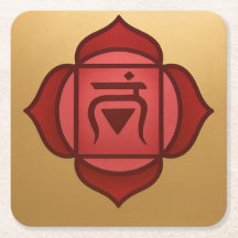 Conjunto de Porta-copos Dourado do Chakra Raiz Mul