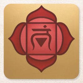Conjunto de Porta-copos Dourado do Chakra Raiz Mul