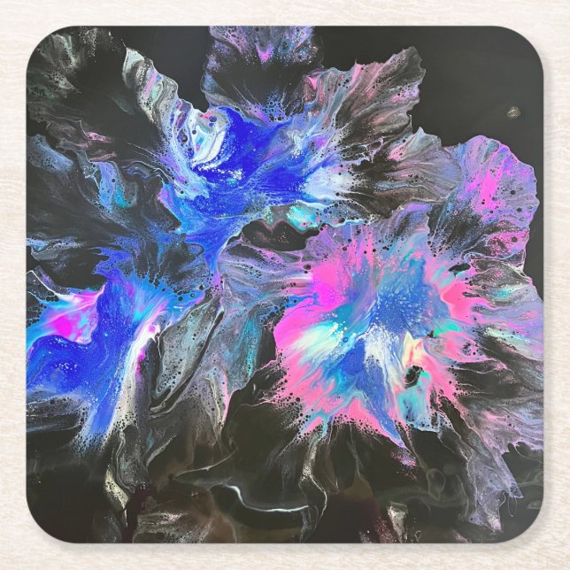 Conjunto de Porta-Copos Electric Bloom - Abstrato (Frente)