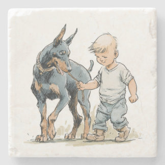 Conjunto de Porta-Copos Little Boy e Doberman Melh