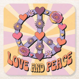 Conjunto de Porta-Copos Love And Peace