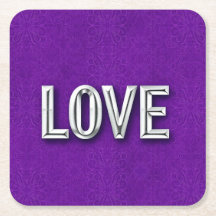 Conjunto de Porta-copos Purple Glam LOVE