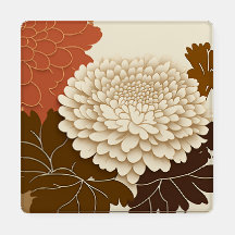 Conjunto de portas copos Chrysanthemum Japonês