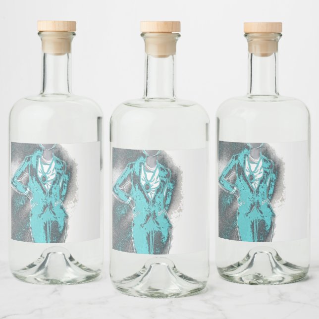 Conjunto de rótulo de Comida e bebida Veste rugas (Garrafas)