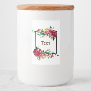 Conjunto de rótulos de alimentos e bebidas florais