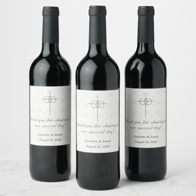 Conjunto de Rótulos de Bebidas de Casamento em Ren (Garrafas)