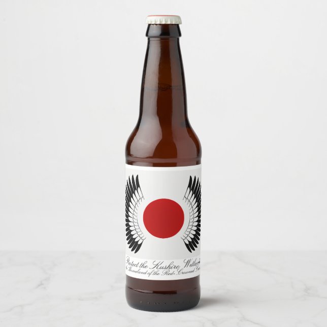 Conjunto de rótulos de cerveja da bandeira Tanchō (Frente)