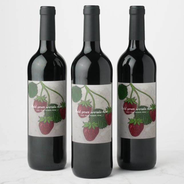 Conjunto de rótulos de Comidas e bebidas de morang (Garrafas)