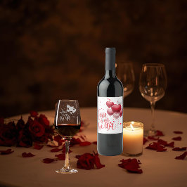 Conjunto de Rótulos de Vinho Amor no Ar