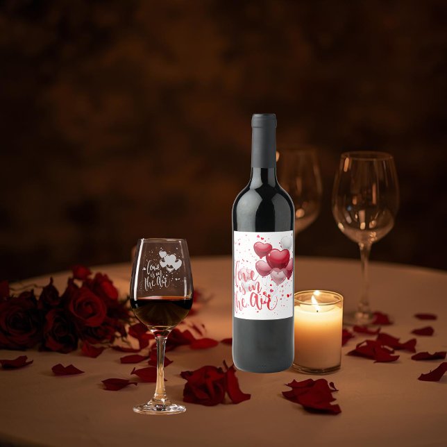 Conjunto de Rótulos de Vinho Amor no Ar (Criador carregado)