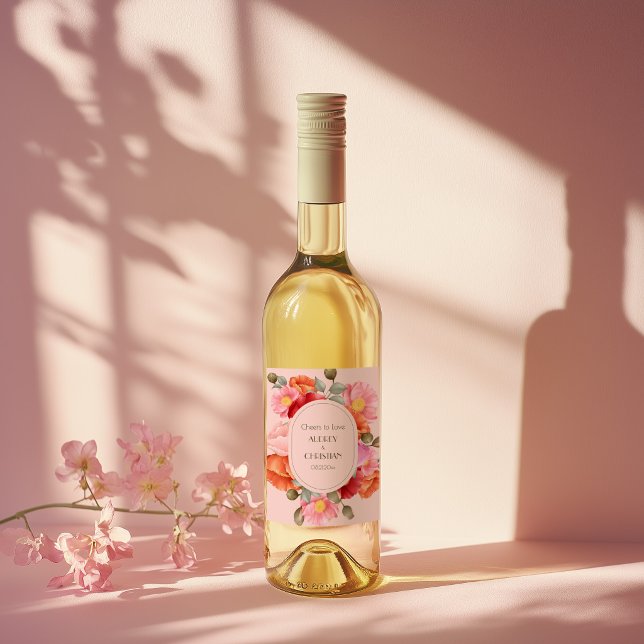 Conjunto de Rótulos de Vinho de Casamento com Aqua (Criador carregado)