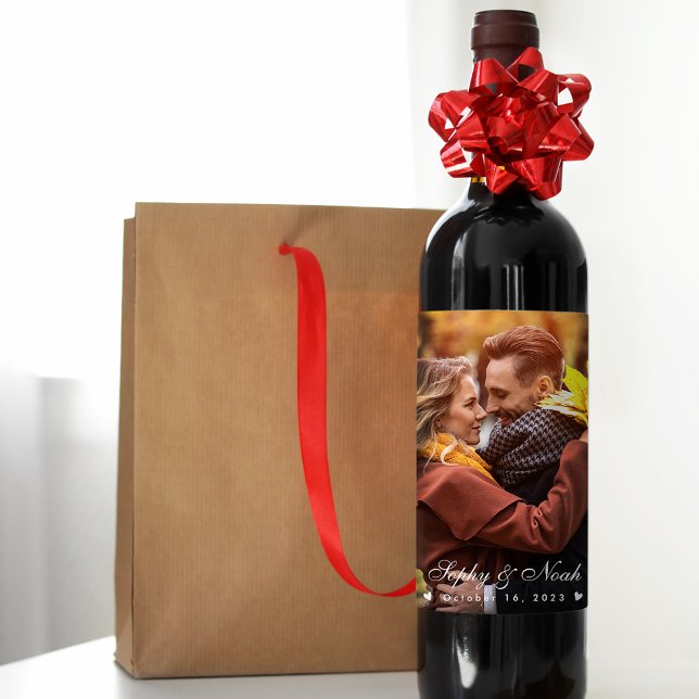 Conjunto de Rótulos de Vinho de Casamento de Casal (Criador carregado)