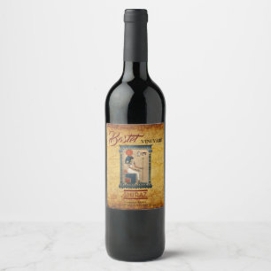 Conjunto de rótulos de vinho egípcio da deusa